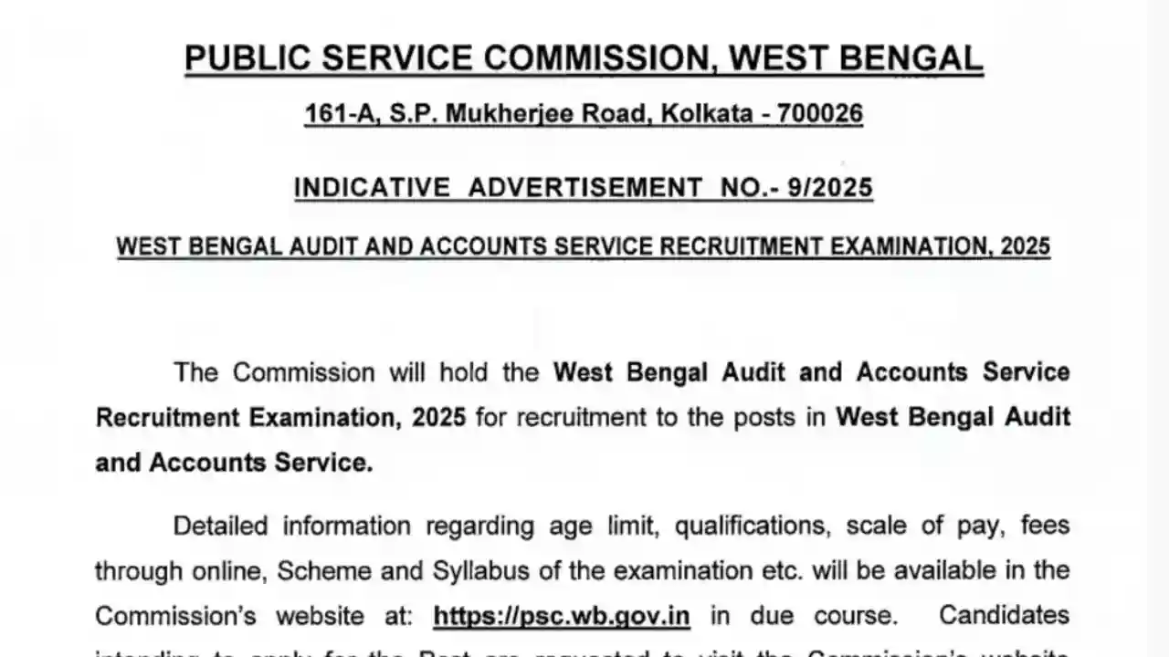 WBPSC Audit and Accounts Service Recruitment 2026