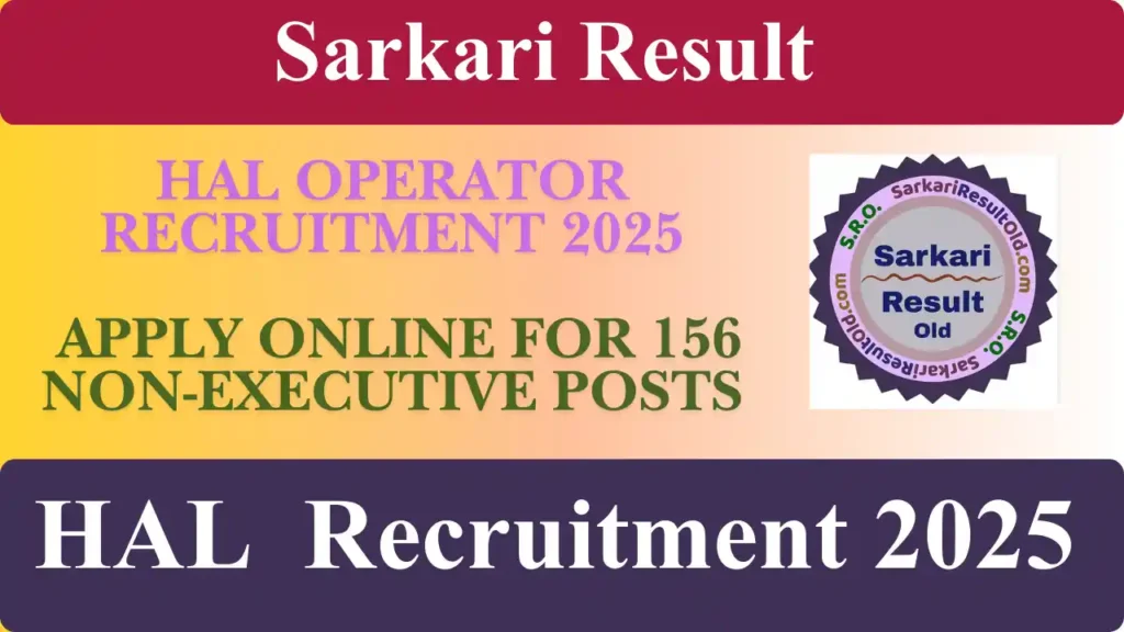 HAL Operator Recruitment 2025