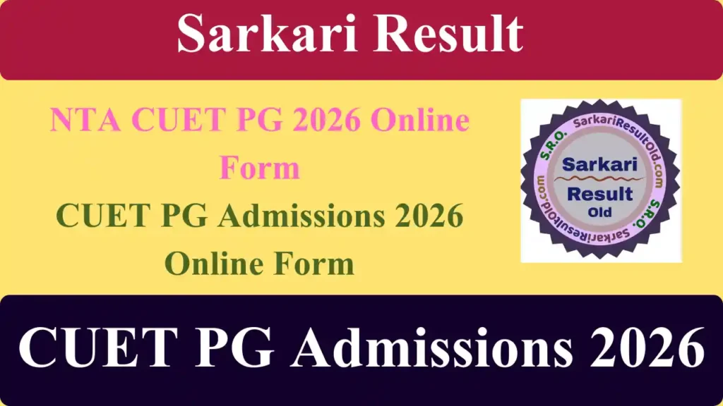 NTA CUET PG 2026 Online Form