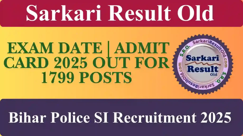 Bihar Police SI Recruitment 2025