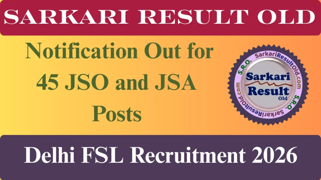 Delhi FSL Recruitment 2026