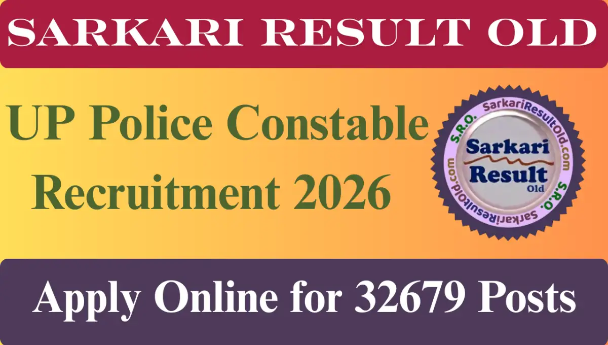Up Constable UP Police Constable Recruitment 2026 Apply Online for 32679 Posts ...