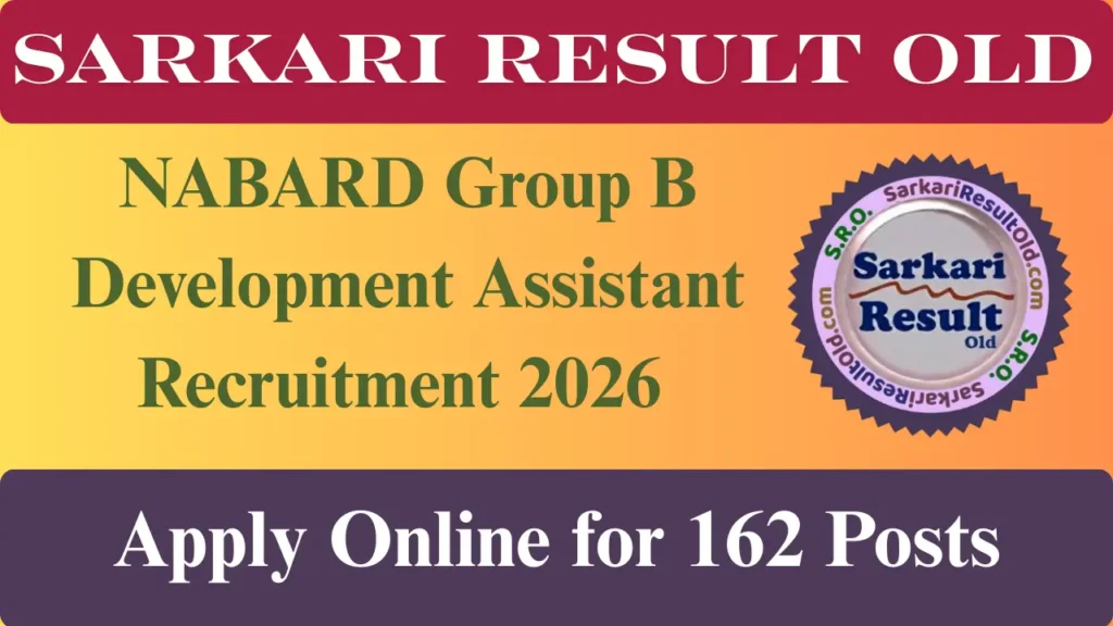 NABARD Group B Development Assistant Recruitment 2026