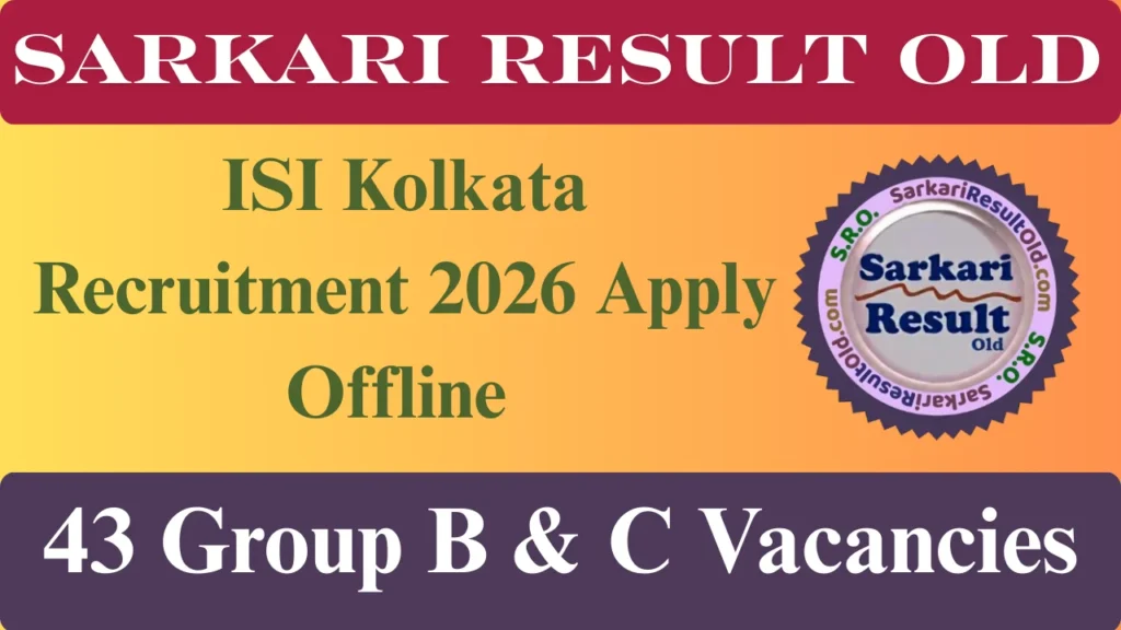 ISI Kolkata Recruitment 2026