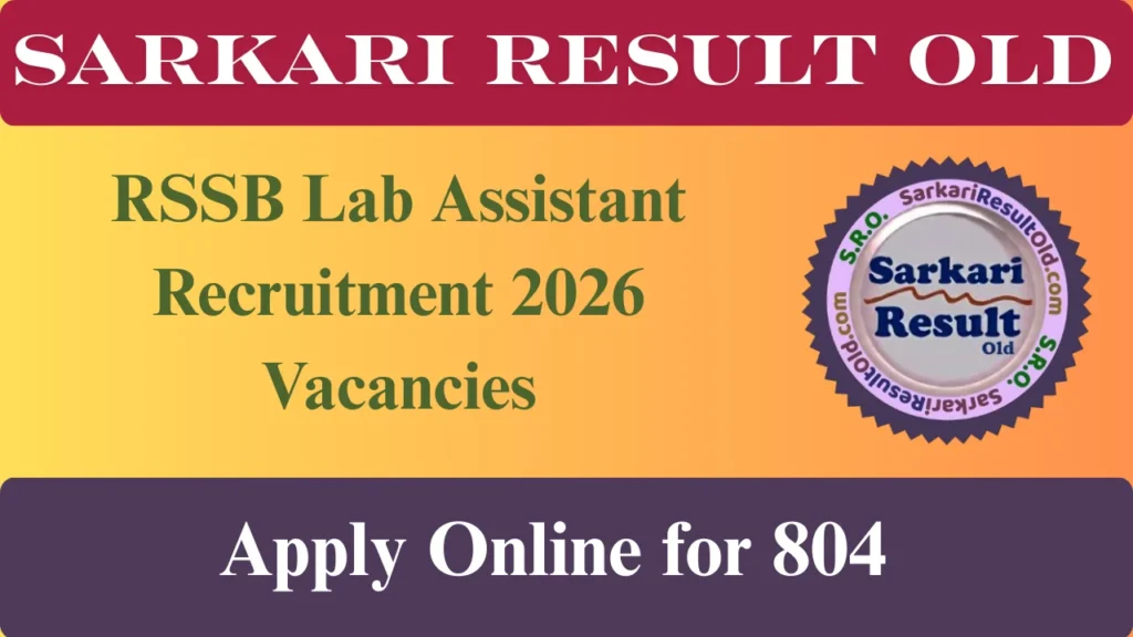 RSSB Lab Assistant Recruitment 2026