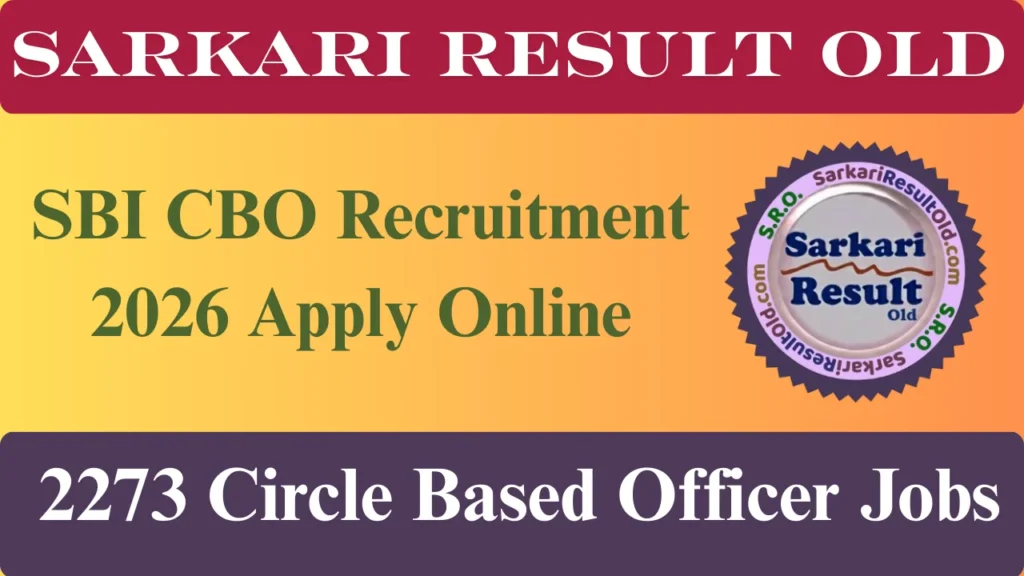 SBI CBO Recruitment 2026