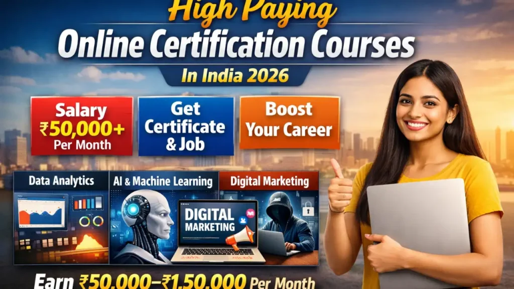 High Paying Online Certification Courses in India 2026