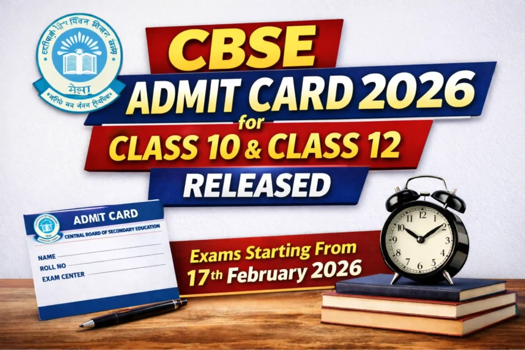 CBSE Admit Card 2026 Released