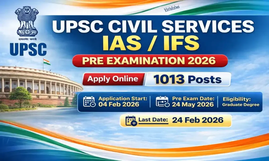UPSC Civil Services IAS / IFS Pre Examination 2026