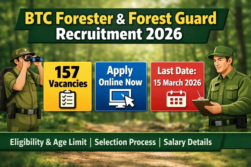 BTC Forester & Forest Guard Recruitment 2026