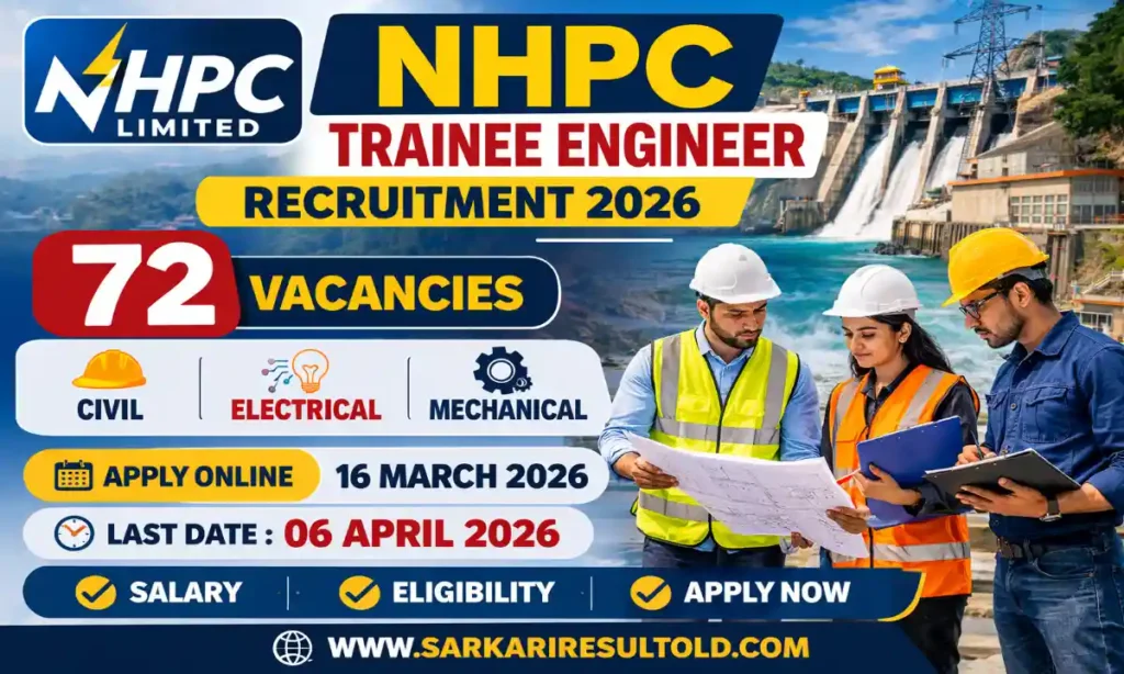 NHPC Trainee Engineer Recruitment 2026