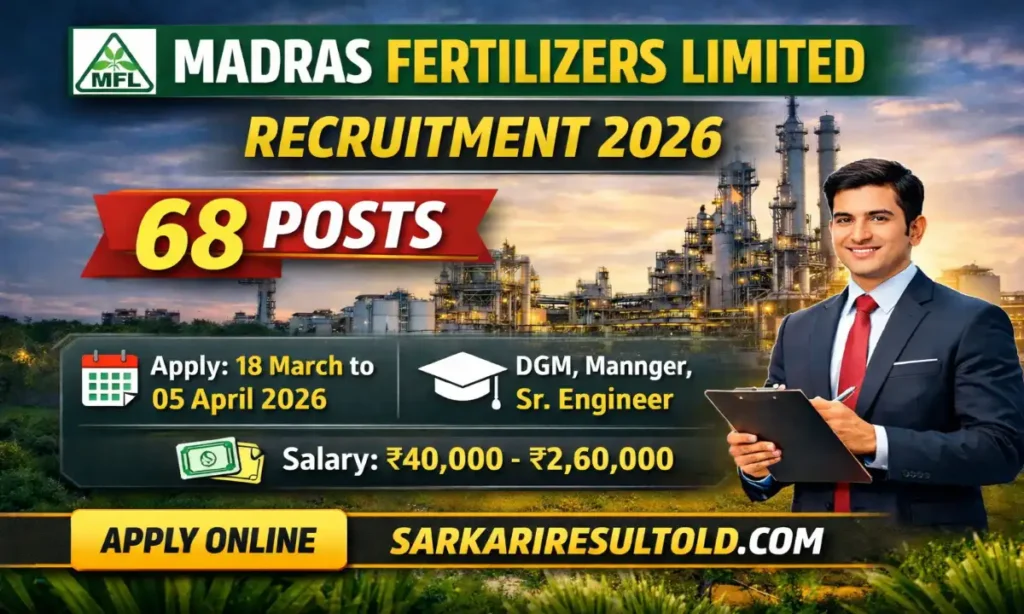 Madras Fertilizers Limited Recruitment 2026Madras Fertilizers Limited Recruitment 2026
